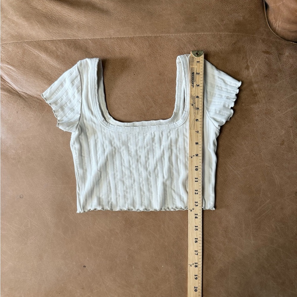 Offline By Aerie Groove Crop Top Cream Women’s Size XS - Picture 2 of 7